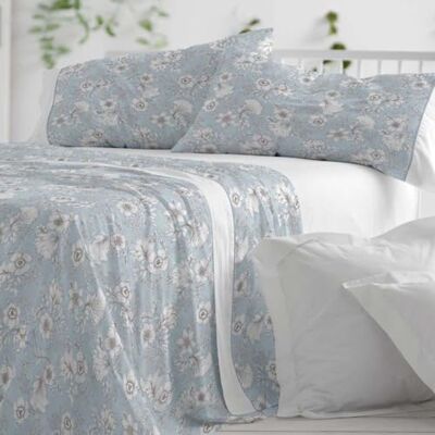 Blanco Cotton Bedding Set Bed 150 to 160 cm (+Available Measurements) Design 637 Aqua Color (150-160x190/200 cm.) Blanco Cotton Bedding Set Bed 150 to 160 cm (+Available Measurements) Design 637 Aqua Color (150-160x190/200 cm.)