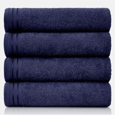 GC GAVENO CAVAILIA Large Towels Bath Sheet Highly Absorbent Egyptian Cotton Towel Set 4 Pack Extra Soft Large Bath Towel Navy Quick Dry Bath Sheets 450 GSM Washable Towels, 75X135 Cm GC GAVENO CAVAILIA Large Towels Bath Sheet Highly Absorbent Egyptian Cotton Towel Set 4 Pack Extra Soft Large Bath Towel Navy Quick Dry Bath Sheets 450 GSM Washable Towels, 75X135 Cm