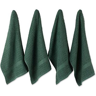 DII Basic Terry Collection Waffle Dishtowel Set, 15x26, Solid Dark Green, 4 Piece DII Basic Terry Collection Waffle Dishtowel Set, 15x26, Solid Dark Green, 4 Piece