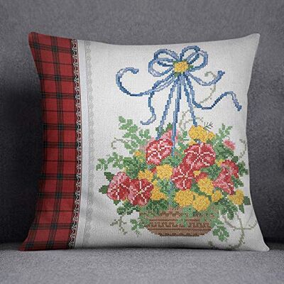 Bonamaison Decorative Cushion Cover, Cotton Polyester, Multicolor, 45X45 Bonamaison Decorative Cushion Cover, Cotton Polyester, Multicolor, 45X45