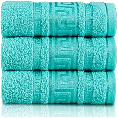 GC GAVENO CAVAILIA 3 Pack Greek Hand Towels 100% Egyptian Cotton Quick Dry Towel (50x90 cm) Highly Absorbent Bathroom Hand Towel Set 550 GSM Towels for Hotel Gym Travel & Skin Friendly, Aqua GC GAVENO CAVAILIA 3 Pack Greek Hand Towels 100% Egyptian Cotton Quick Dry Towel (50x90 cm) Highly Absorbent Bathroom Hand Towel Set 550 GSM Towels for Hotel Gym Travel & Skin Friendly, Aqua