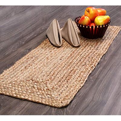 Savi Home Jute Burlap Table Runner, 13x36 Inches, Natural, Rustic, Solid Pattern Savi Home Jute Burlap Table Runner, 13x36 Inches, Natural, Rustic, Solid Pattern