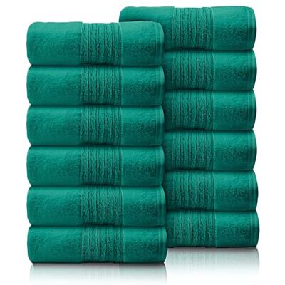 GC GAVENO CAVAILIA 12 Pack Face Towels Set (30x30 CM) Cotton Face Cloths Quick Drying & Highly Absorbent Fingertip Towel Washcloth For Bathroom, Spa, Gym Towels Aqua GC GAVENO CAVAILIA 12 Pack Face Towels Set (30x30 CM) Cotton Face Cloths Quick Drying & Highly Absorbent Fingertip Towel Washcloth For Bathroom, Spa, Gym Towels Aqua