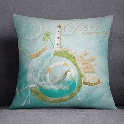 Bonamaison Decorative Cushion Cover, Cotton Polyester, Multicolor, 45X45 Bonamaison Decorative Cushion Cover, Cotton Polyester, Multicolor, 45X45