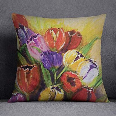 Bonamaison Decorative Cushion Cover, Cotton Polyester, Multicolor, 45x45 Bonamaison Decorative Cushion Cover, Cotton Polyester, Multicolor, 45x45