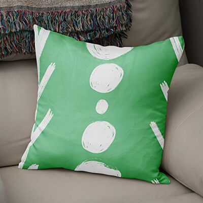 Bonamaison Decorative Cushion Cover, Polycotton, Green, Standard Bonamaison Decorative Cushion Cover, Polycotton, Green, Standard
