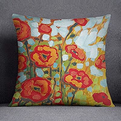 Bonamaison Decorative Cushion Cover, Cotton Polyester, Multicolor, 45X45 Bonamaison Decorative Cushion Cover, Cotton Polyester, Multicolor, 45X45