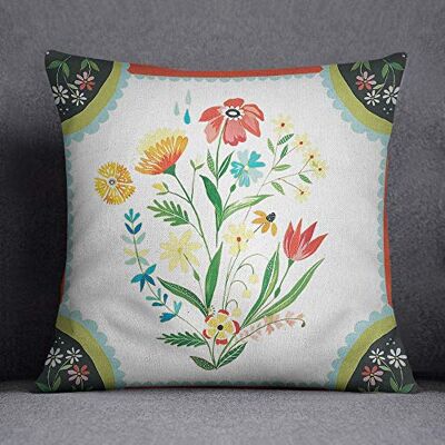 Bonamaison Decorative Cushion Cover, Cotton Polyester, Multicolor, 45x45 Bonamaison Decorative Cushion Cover, Cotton Polyester, Multicolor, 45x45