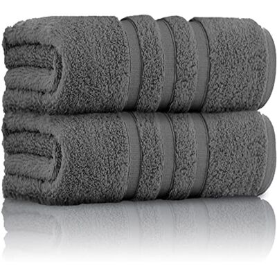 GC GAVENO CAVAILIA 100% Ringspun Cotton Bath Towels, Luxury 550 GSM Zero Twist Towel Sheets, Charcoal, 80x140 Bath Sheet GC GAVENO CAVAILIA 100% Ringspun Cotton Bath Towels, Luxury 550 GSM Zero Twist Towel Sheets, Charcoal, 80x140 Bath Sheet
