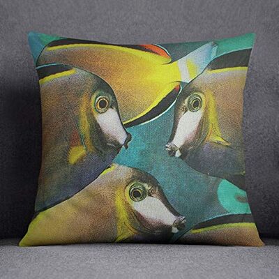 Bonamaison Decorative Cushion Cover, Cotton Polyester, Multicolor, 45X45 Bonamaison Decorative Cushion Cover, Cotton Polyester, Multicolor, 45X45