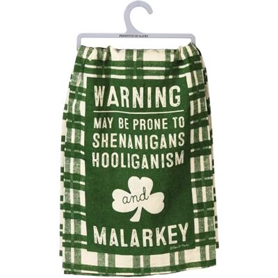 Primitives by Kathy Dish Towel, Cotton, Green, 28" x 28 Primitives by Kathy Dish Towel, Cotton, Green, 28" x 28