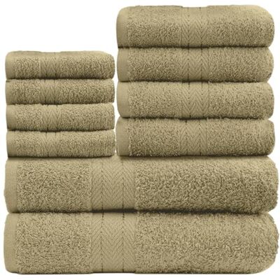 GC GAVENO CAVAILIA 10 Piece Towel Bale Set Quick Drying Cotton Towel Highly Absorbent 450 GSM Mocha Towels Set Bathroom Towels Bale Set 4x Face 4x Hand 2x Bath Towels GC GAVENO CAVAILIA 10 Piece Towel Bale Set Quick Drying Cotton Towel Highly Absorbent 450 GSM Mocha Towels Set Bathroom Towels Bale Set 4x Face 4x Hand 2x Bath Towels