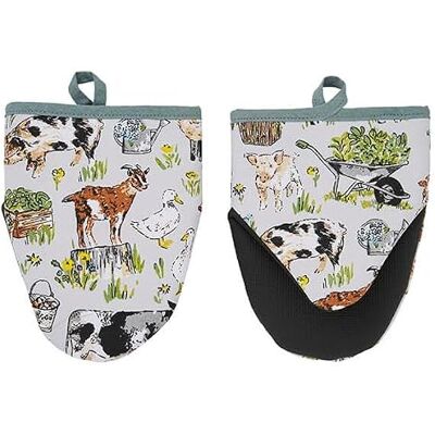 Ulster Weavers Farm Animals Microwave Oven Mitts (18 x 14.5cm) 100% Cotton 1x Pair Farm Themed Oven Glove Heat Resistant Washable Farm Oven Glove w/Sheep, Cow & Pigs Kitchen Accessories Ulster Weavers Farm Animals Microwave Oven Mitts (18 x 14.5cm) 100% Cotton 1x Pair Farm Themed Oven Glove Heat Resistant Washable Farm Oven Glove w/Sheep, Cow & Pigs Kitchen Accessories