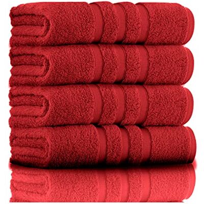 GC GAVENO CAVAILIA 100% Ringspun Cotton Bath Towels, Luxury 550 GSM Zero Twist Towel Sheets, Red, 50x80 Hand Towel GC GAVENO CAVAILIA 100% Ringspun Cotton Bath Towels, Luxury 550 GSM Zero Twist Towel Sheets, Red, 50x80 Hand Towel