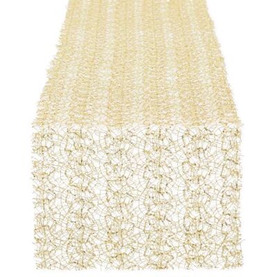 DII Sequin Mesh Table Runner, Polyvinyl Chloride (PVC) Polyester, Gold, 16 x 10 inch DII Sequin Mesh Table Runner, Polyvinyl Chloride (PVC) Polyester, Gold, 16 x 10 inch