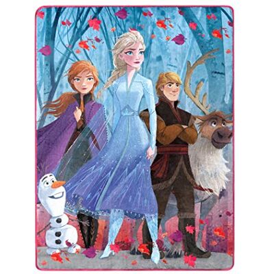Disney Throw Blanket, Silk, Falling Leaves, One Size Disney Throw Blanket, Silk, Falling Leaves, One Size
