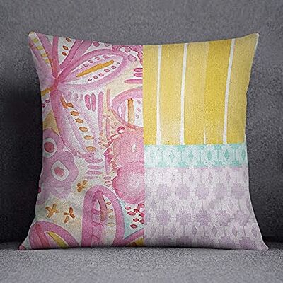 Bonamaison Decorative Cushion Cover, Cotton Polyester, Multicolor, 45X45 Bonamaison Decorative Cushion Cover, Cotton Polyester, Multicolor, 45X45