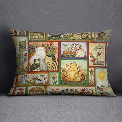 Bonamaison Decorative Cushion Cover, Polycotton, Multicolor, 35x50 Bonamaison Decorative Cushion Cover, Polycotton, Multicolor, 35x50