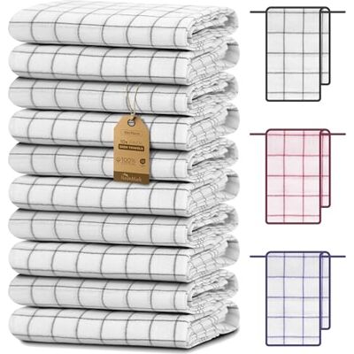 NatureMark 10-Pack Dish Towels 50x70 cm – 100% Cotton, Absorbent & Durable – Kitchen Towels, Dish Towels in Anthracite NatureMark 10-Pack Dish Towels 50x70 cm – 100% Cotton, Absorbent & Durable – Kitchen Towels, Dish Towels in Anthracite