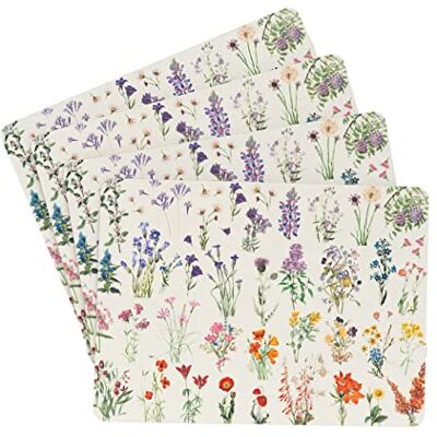 Kokonote Wild Flowers Botanical 4 Coasters - Home Decor Kokonote Wild Flowers Botanical 4 Coasters - Home Decor