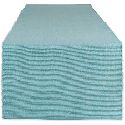 DII Tabletop, Cotton, Aqua, Table Runner, 13x72 DII Tabletop, Cotton, Aqua, Table Runner, 13x72