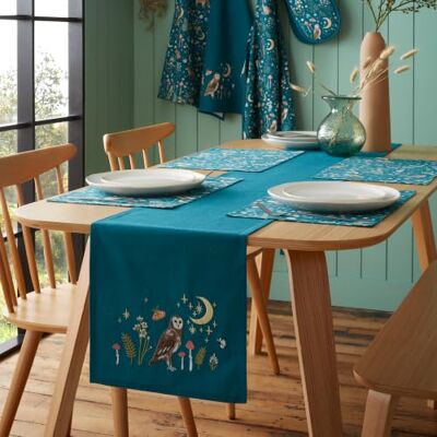 Catherine Lansfield Enchanted Twilight Animals Dining Table Runner Green Catherine Lansfield Enchanted Twilight Animals Dining Table Runner Green