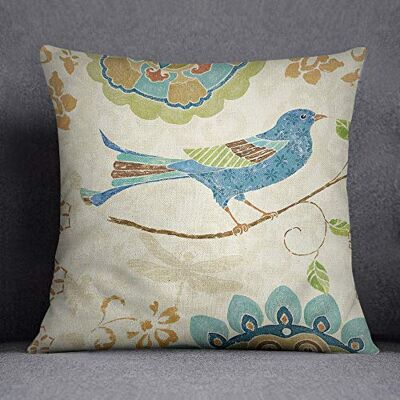 Bonamaison Decorative Cushion Cover, Cotton Polyester, Multicolor, 45X45 Bonamaison Decorative Cushion Cover, Cotton Polyester, Multicolor, 45X45