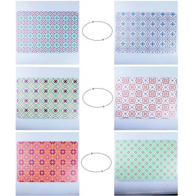Tivoli Set of 6 Reversible Placemats, Valladolid Tivoli Set of 6 Reversible Placemats, Valladolid