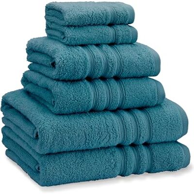 Catherine Lansfield Zero Twist Cotton 6 Piece Towel Bale Set Teal Green Catherine Lansfield Zero Twist Cotton 6 Piece Towel Bale Set Teal Green