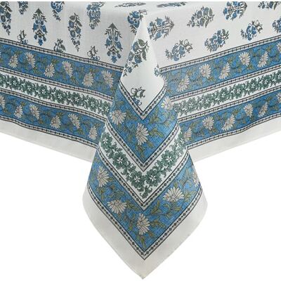 Elrene Home Fashions Tropez Paisley Block Print Stain & Water Resistant Indoor/Outdoor Fabric Rectangle Tablecloth, 60"x144 Elrene Home Fashions Tropez Paisley Block Print Stain & Water Resistant Indoor/Outdoor Fabric Rectangle Tablecloth, 60"x144