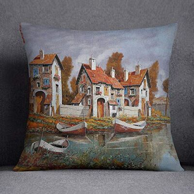 Bonamaison Decorative Cushion Cover, Cotton Polyester, Multicolor, 45X45 Bonamaison Decorative Cushion Cover, Cotton Polyester, Multicolor, 45X45