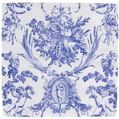 Caspari Romantic Toile Blue Luncheon Napkins 20 Per Package Caspari Romantic Toile Blue Luncheon Napkins 20 Per Package