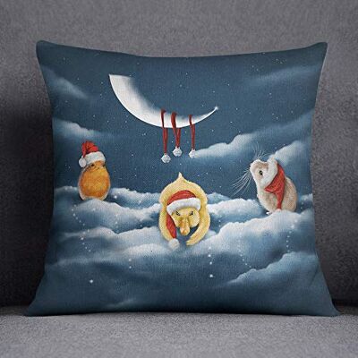 Bonamaison Decorative Cushion Cover, Cotton Polyester, Multicolor, 45X45 Bonamaison Decorative Cushion Cover, Cotton Polyester, Multicolor, 45X45