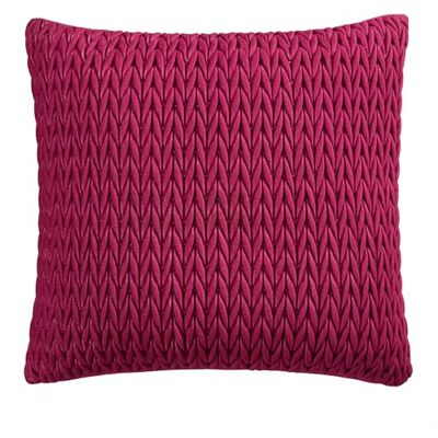 HOUSE LLEWELYN - BOWEN Laurence Llewelyn-Bowen Fuchsia Pink Velvet Cushion 43 x 43cm – Plaited Crochet Design – Filled – Amory Collection – Luxury Decorative Cushion for Sofa or Bedroom HOUSE LLEWELYN - BOWEN Laurence Llewelyn-Bowen Fuchsia Pink Velvet Cushion 43 x 43cm – Plaited Crochet Design – Filled – Amory Collection – Luxury Decorative Cushion for Sofa or Bedroom