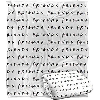 LOGOVISION FRIENDS Logo Repeat Officially Licensed Silky Touch Super Soft Throw Blanket 152 x 127 cm LOGOVISION FRIENDS Logo Repeat Officially Licensed Silky Touch Super Soft Throw Blanket 152 x 127 cm