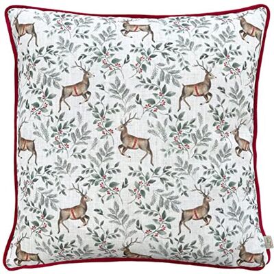 furn. Evans Lichfield Festive Reindeer Cushion Cover,43 x 43cm, Scarlet furn. Evans Lichfield Festive Reindeer Cushion Cover,43 x 43cm, Scarlet