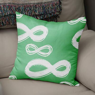 Bonamaison Decorative Cushion Cover, Polycotton, Green, Standard Bonamaison Decorative Cushion Cover, Polycotton, Green, Standard