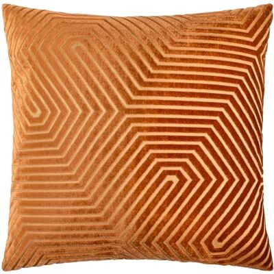 Paoletti Evoke Velvet Cushion Cover – Luxurious Chevron Pattern Decorative Square Cushion Case (Brick 55x55cm) Paoletti Evoke Velvet Cushion Cover – Luxurious Chevron Pattern Decorative Square Cushion Case (Brick 55x55cm)