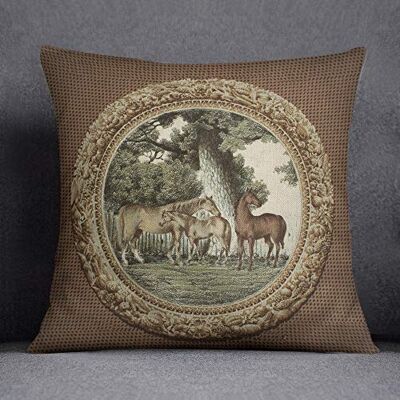 Bonamaison Decorative Cushion Cover, Cotton Polyester, Multicolor, 45X45 Bonamaison Decorative Cushion Cover, Cotton Polyester, Multicolor, 45X45