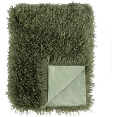 furn. Rowan Throw – Soft Faux Fur Mongolian Style Decorative Blanket with Velvet Reverse (Khaki 130x175cm) furn. Rowan Throw – Soft Faux Fur Mongolian Style Decorative Blanket with Velvet Reverse (Khaki 130x175cm)