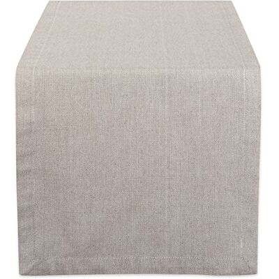 DII CAMZ38733 Stone Solid Chambray, Table Runner 14x72, Chambray Stone DII CAMZ38733 Stone Solid Chambray, Table Runner 14x72, Chambray Stone