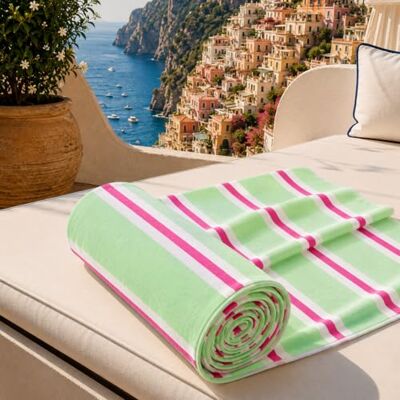 PETTI Artigiani Italiani Microfibre Beach Towel, Beach or Pool Towel, Beach Towel, Large 90 x 180 cm, Millerighe 07 PETTI Artigiani Italiani Microfibre Beach Towel, Beach or Pool Towel, Beach Towel, Large 90 x 180 cm, Millerighe 07