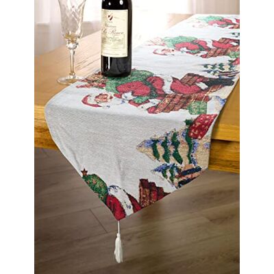 Emma Barclay Christmas Tapestry Table Runner Decorative Xmas Dining Linen for Small Medium or Large Table- 13x72 (33x183cm) Emma Barclay Christmas Tapestry Table Runner Decorative Xmas Dining Linen for Small Medium or Large Table- 13x72 (33x183cm)