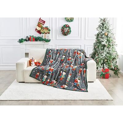 GC GAVENO CAVAILIA Nutcracker Christmas Fleece Blanket Soft Fluffy Sherpa Throw Blanket for Sofa, Bed & Couch Warm Winter Thick Faux Fur Throws (200x240 cm) Extra Large Xmas Blanket & Adults GC GAVENO CAVAILIA Nutcracker Christmas Fleece Blanket Soft Fluffy Sherpa Throw Blanket for Sofa, Bed & Couch Warm Winter Thick Faux Fur Throws (200x240 cm) Extra Large Xmas Blanket & Adults