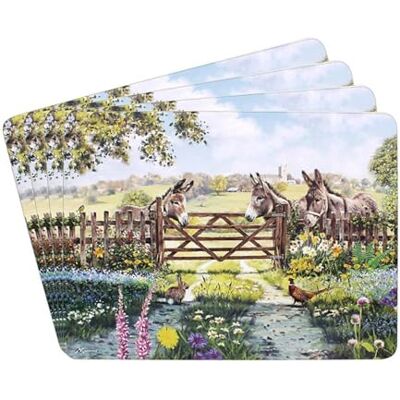 The Leonardo Collection Donkey Placemats Set of 4 Macneil Studios Table Mats For Home & Kitchen Easy Clean & Washable Place Mats For Table Stylish Decorations & Daily Use The Leonardo Collection Donkey Placemats Set of 4 Macneil Studios Table Mats For Home & Kitchen Easy Clean & Washable Place Mats For Table Stylish Decorations & Daily Use