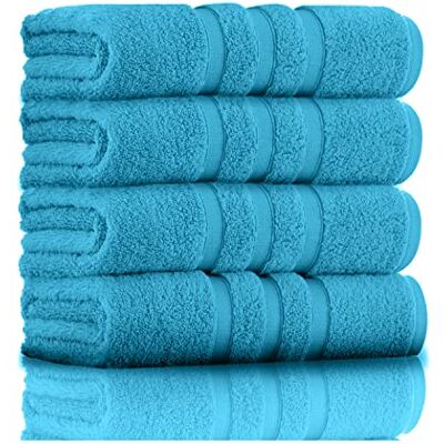 GC GAVENO CAVAILIA 100% Ringspun Cotton Bath Towels, Luxury 550 GSM Zero Twist Towel Sheets, Turquoise, 50x80 Hand Towel GC GAVENO CAVAILIA 100% Ringspun Cotton Bath Towels, Luxury 550 GSM Zero Twist Towel Sheets, Turquoise, 50x80 Hand Towel