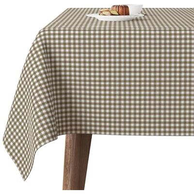 Martina Home Stain Resistant Tablecloth Made Petit Vichy Leather 140 Round Martina Home Stain Resistant Tablecloth Made Petit Vichy Leather 140 Round