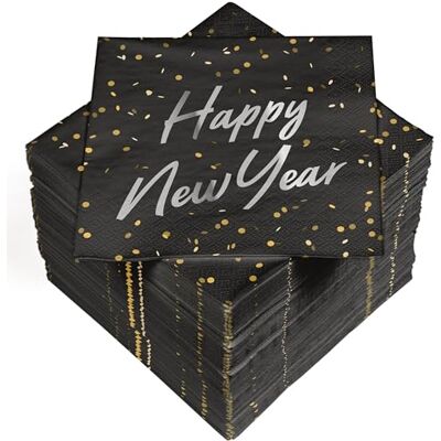 Heku 100 Napkins, 3-ply, 33 x 33 cm, Happy New Year Heku 100 Napkins, 3-ply, 33 x 33 cm, Happy New Year