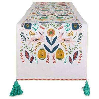 DII Kitchen Textiles, Cotton, Easter Garden, Table Runner, 14x108 DII Kitchen Textiles, Cotton, Easter Garden, Table Runner, 14x108