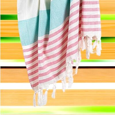 Ruggeri Fouta Beach Towel 100% Cotton, 90x170 cm, Light Blue Ruggeri Fouta Beach Towel 100% Cotton, 90x170 cm, Light Blue